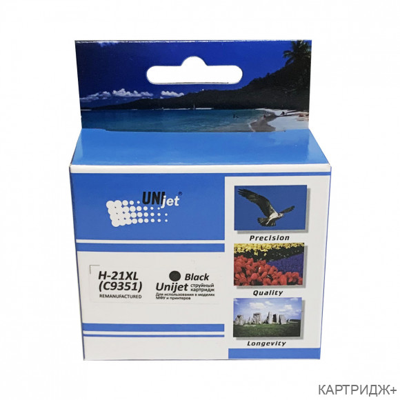 Картридж для ( 21xl) hp dj 3920/3940 c9351ce (r) black unijet