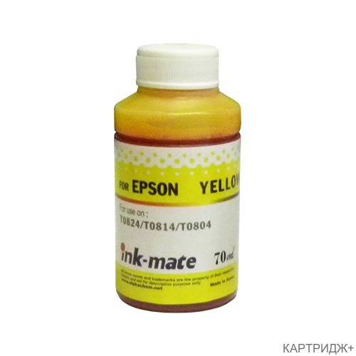 Чернила для epson (t0824 /t0814/t0804) st photo r270/390/rx590/t50/p50 (70мл, yellow, dye) eim- 290c   ink-mate