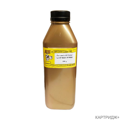 Тонер для hp color lj cp 4525/cm4540 (фл,250,желт,chemical mki) gold atm Тонер для hp color lj cp 4525/cm4540 (фл,250,желт,chemical mki) gold atm