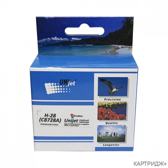 Картридж для ( 28) hp dj 3325/3420  c8728а (r) color (14ml) unijet