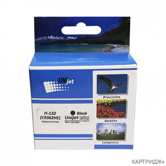 Картридж для (132) hp dj 5443/ psc 2573 c9362he (r) black (5ml) unijet