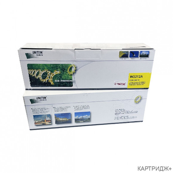 Картридж для hp color lj m255/mfp m282/m283  w2212a  (207a) желтый (1,25k, с чипом apex) uniton premium green line (eco protected)