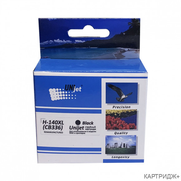 Картридж для (140xl) hp dj d4263 cb336 (r) black unijet
