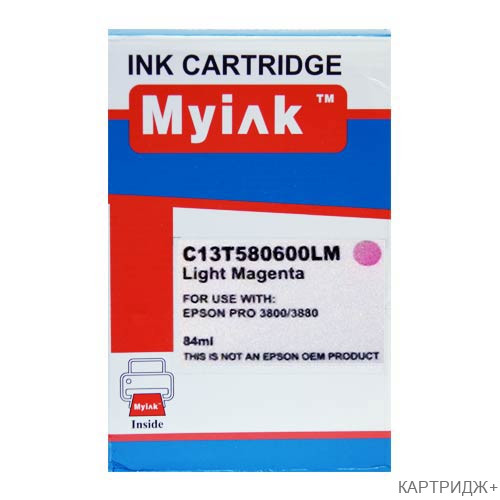 Картридж для (t5806) epson st pro 3800/3880 light magenta (84ml, pigment, необходим чип оригинального картриджа) myink