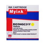 Картридж гелевый для ricoh aficio gx e5550n type gc 31y yellow (64ml, pigment) myink Картридж гелевый для ricoh aficio gx e5550n type gc 31y yellow (64ml, pigment) myink