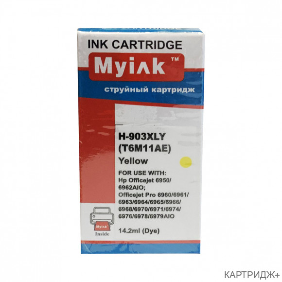 Картридж для (903xl) hp officejet 6960/ 6970 t6m11ae (применение ограничено!) yellow myink