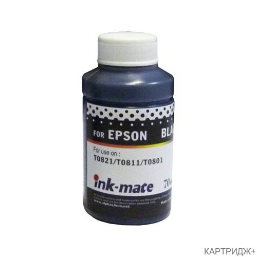 Чернила для epson (t0821 /t0811/t0801) st photo r270/390/rx590/t50/p50 (70мл, black, dye) eim-290a  ink-mate