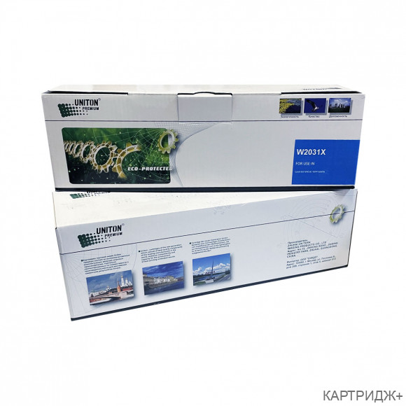 Картридж для hp color lj m454,  m455,mfp m479 w2031x (415x) синий (6k, с чипом apex) uniton premium green line (eco protected)