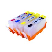 Набор картриджей пзк (655) для hp advantage 3525/5525/4625 /chip/ with ink level,4 шт (без чернил) yuxunda