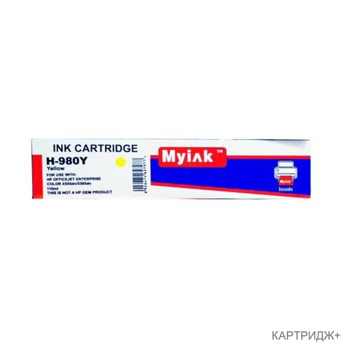 Картридж для (980) hp officejet enterprise x555/585 (d8j09a) yellow myink