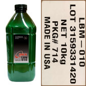Тонер для lexmark универсал тип lbm 010 (фл,1кг,imex,polyester) green line