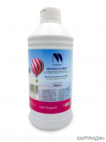 Чернила NVP универсальные на водной основе для Сanon, Epson, НР, Lexmark (1000 ml) Light Magenta совместимые