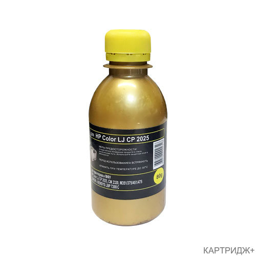 Тонер для hp color lj cp 2025/cm 2320 (фл,80,желт,glossy,chemical mki) gold atm Тонер для hp color lj cp 2025/cm 2320 (фл,80,желт,glossy,chemical mki) gold atm