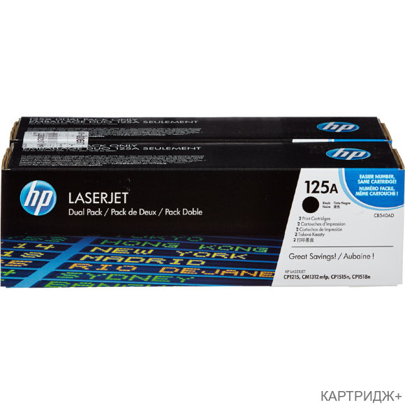 Картридж HP 125A лазерный черный (2200 стр) CB540A