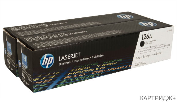 Картридж HP CLJ CP1025/1025nw (O) №126A, CE310A, BK, 1,2K