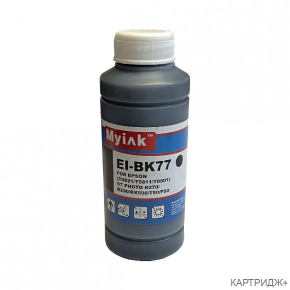 Чернила для epson st photo r270/r290/r290/rx590/t50/p50  ei-bk77 (100мл, black dye) myink ru
