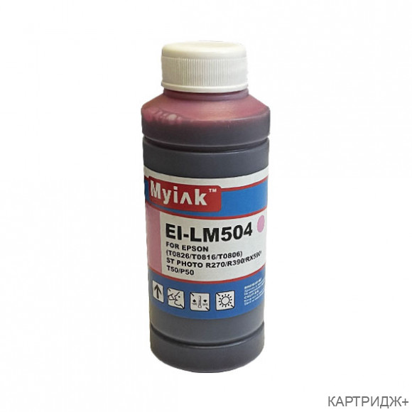 Чернила для epson st photo r270/r290/rx590/t50/p50  ei-lm504 (100мл, light magenta dye) myink ru