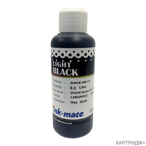 Чернила для epson (t6367) st pro 7900/9900 (100мл, light black,pigment) eim-990lb ink-mate