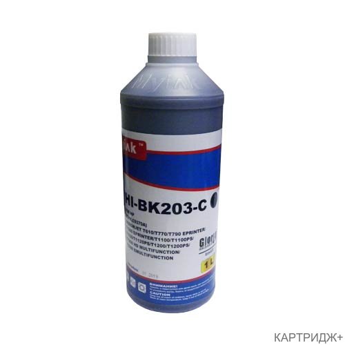 Чернила для ( hp 72, hp 727, hp 764) c9370a (1л, photo black, dye) hi-bk203-c gloria™ myink Чернила для ( hp 72, hp 727, hp 764) c9370a (1л, photo black, dye) hi-bk203-c gloria™ myink