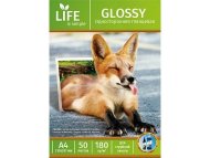 Глянцевая бумага А4 / 180 / 50л. Life Глянцевая бумага А4 / 180 / 50л. Life