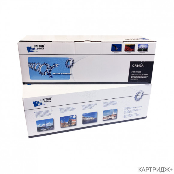 Картридж для hp color lj m254/m280/ m281  cf540a (203a) черный (1,4k) uniton premium