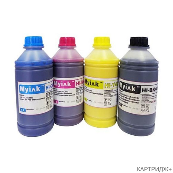 Чернила для hp (10) c4841a, (11) c4836a, (13) c4815a business inkjet 3000/1100/2230/designjet 100/500/800 (1л, cyan,dye) him-960c ink-mate