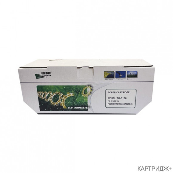 Тонер-картридж для (tk-3160) kyocera p3045dn/p3050dn/p3055dn/p3060dn (12,5k,tg-48 murata) uniton premium green line (eco protected)